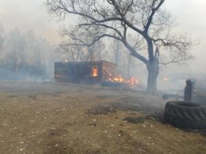 Фото горение дома в д.Кавычицы(к статье горит не только сухая трава)