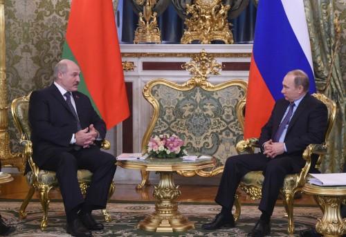 На снимке: Александр Лукашенко и Владимир Путин.Фото Андрея Стасевича, БелТА.