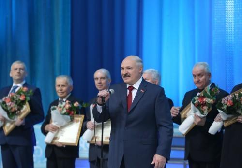 На снимке: выступает Александр Лукашенко.Фото Николая Петрова, БелТА.