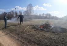 В Костюковичском районе проведен рейд по предупреждению выжигания сухой растительности