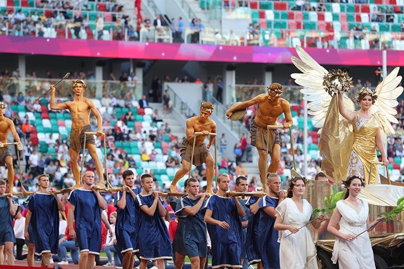 Церемония открытия легкоатлетического матча Европа - США прошла в Минске