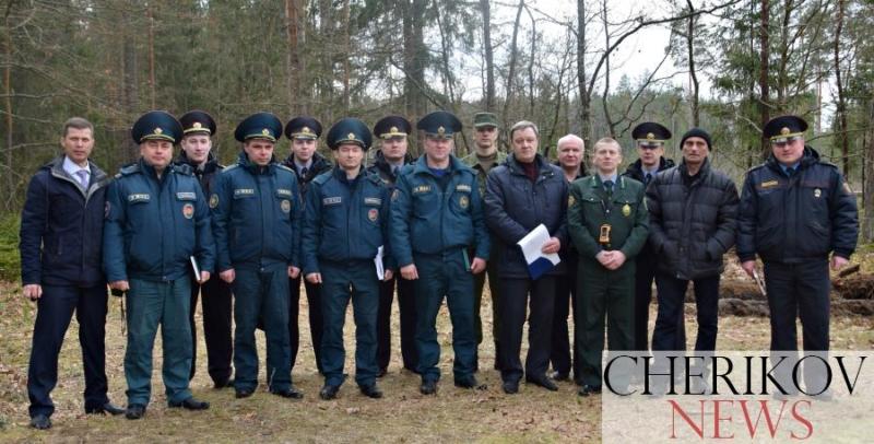 Учения по ликвидации условного пожара прошли в Черикове
