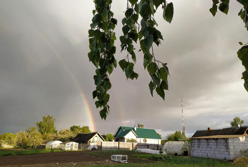 Двойная радуга: Красивое явление в небе над Костюковичами (фото)
