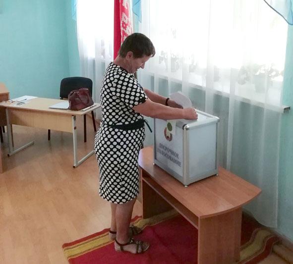 На Бороньковском участке № 12 проходит досрочное голосование