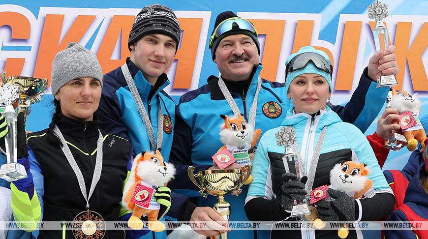 Команда Президента Беларуси победила в эстафете на "Минской лыжне"