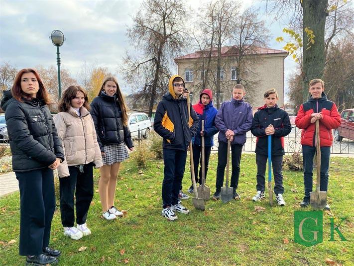 Активисты БРСМ Костюковщины дополнили новыми саженцами Аллею семейных деревьев