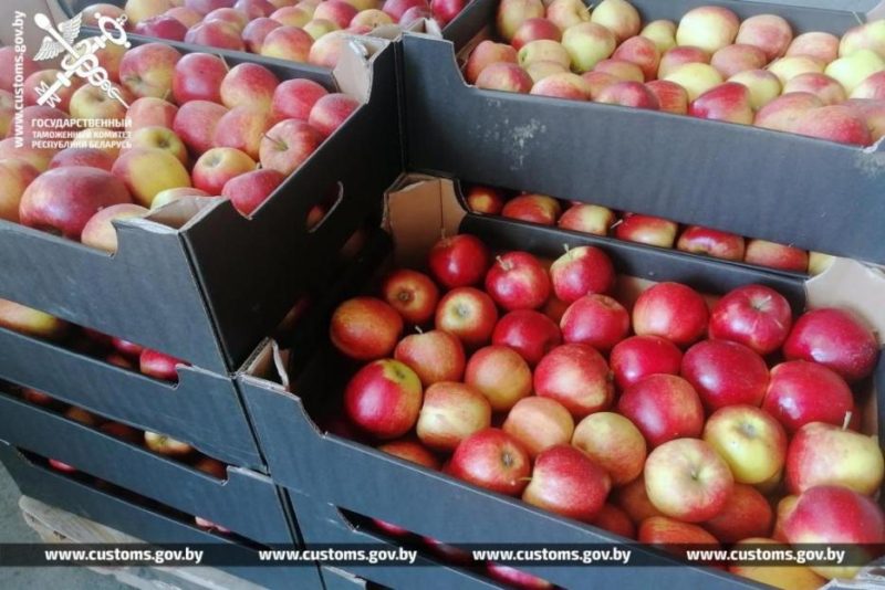 Таможенники пресекли незаконное перемещение 20 тонн яблок и груш