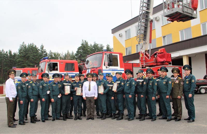 Костюковичские спасатели отмечают 170-летие пожарной службы Беларуси
