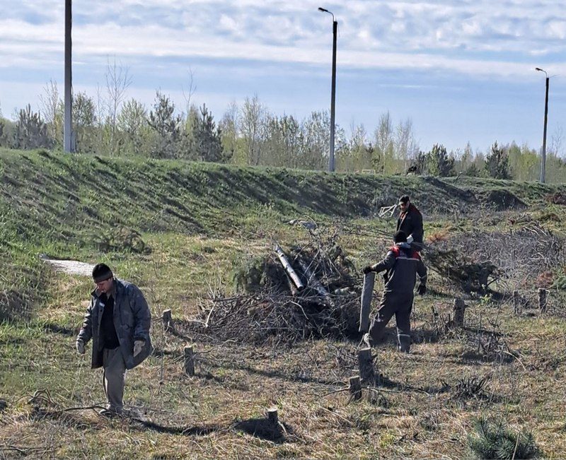 Трудовые коллективы Костюковичского района наводят порядок на закрепленных территориях