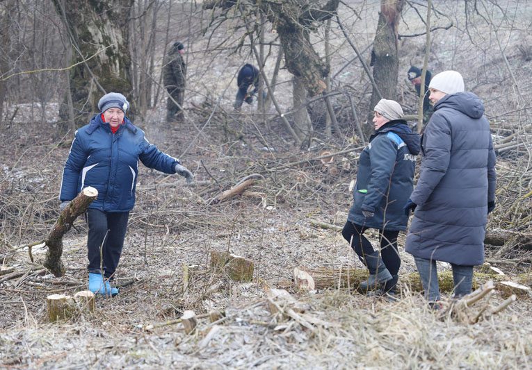 Жители деревни Липовка дружно открыли сезон субботников