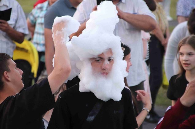 Пенная вечеринка прошла в центре Костюковичей