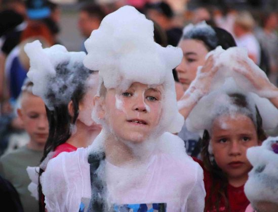 Пенная вечеринка прошла в центре Костюковичей