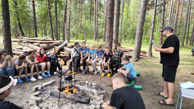 Профориентационное занятие в палаточном лагере «Эдельвейс»