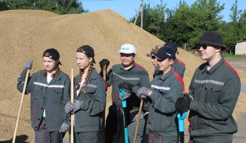 «Звезда» – на высоте! Студотрядовцы из Муринборской СШ помогают аграриям в уборочную кампанию