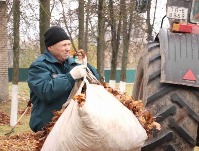 ФОТОФАКТ: В Костюковичах прошел осенний субботник