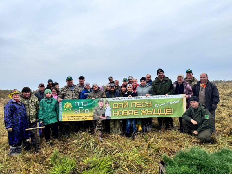 Костюковчане участвуют в акции "Дай лесу новае жыццё!"