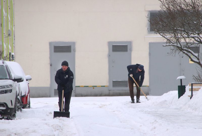 ФОТОФАКТ: Костюковичи не сдаются снежной стихии