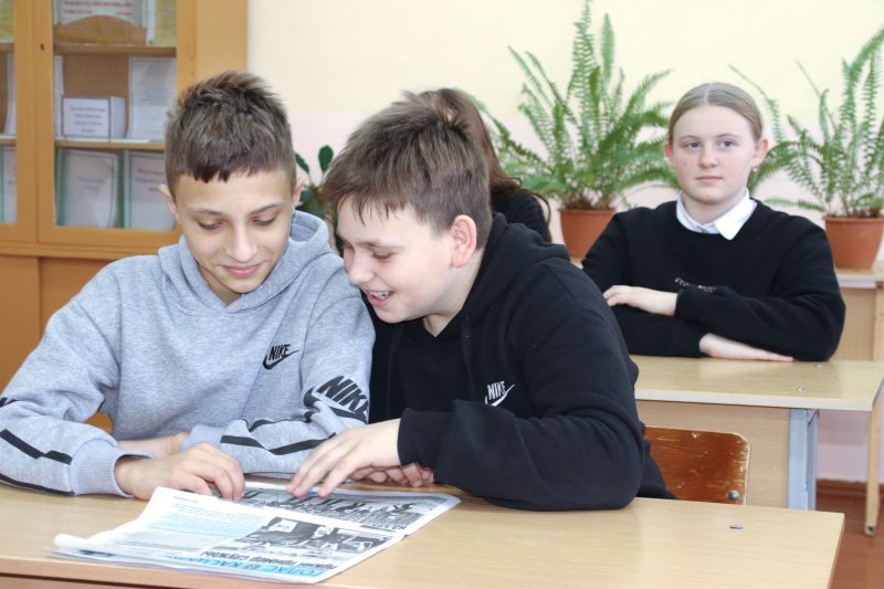 В Белынковичской СШ состоялась профориентационная встреча школьников с журналистами районной газеты «Голас Касцюкоўшчыны»