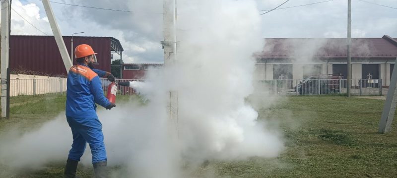 В Костюковичском РЭС отработали ликвидацию аварии и тушение пожара