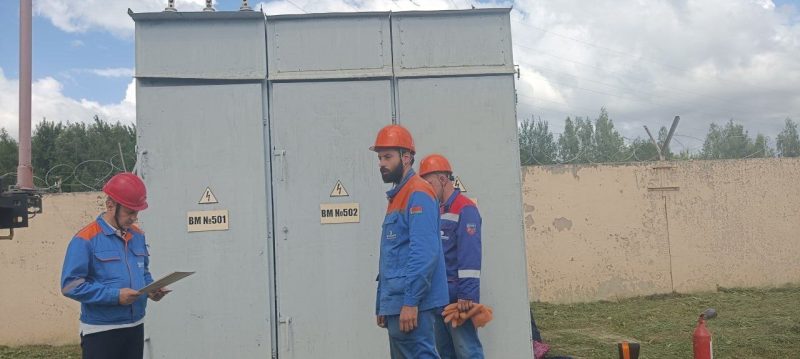 В Костюковичском РЭС отработали ликвидацию аварии и тушение пожара