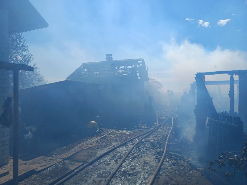 Частный сарай горел в Белой Дуброве