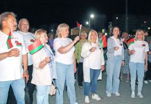 Гимн и праздничный салют: в Костюковичах ярко завершили празднование Дня независимости